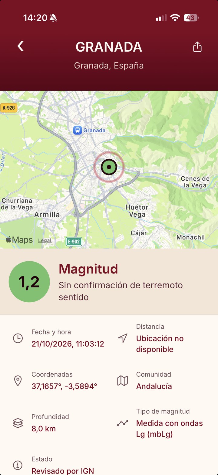 Earthquake detail